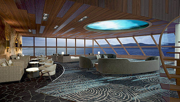 A rendering of the Haven observation launge on the Norwegian Bliss. A rendering of the Haven observation launge on the Norwegian Bliss.