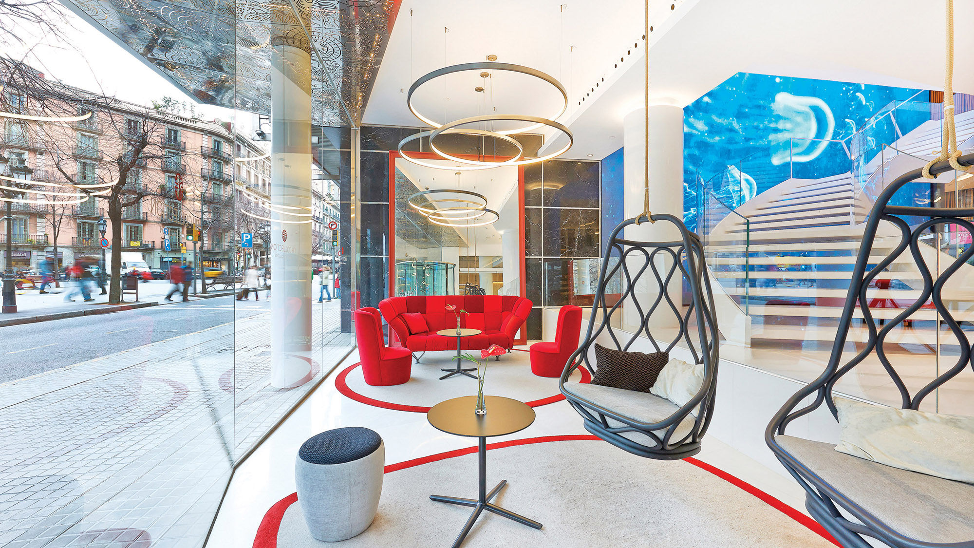 The NH Collection Gran Hotel Calderon in Barcelona, which was built in 1973, completed a refurbishment last year that upgraded it from a four- to five-star hotel and made the interior more eclectic.