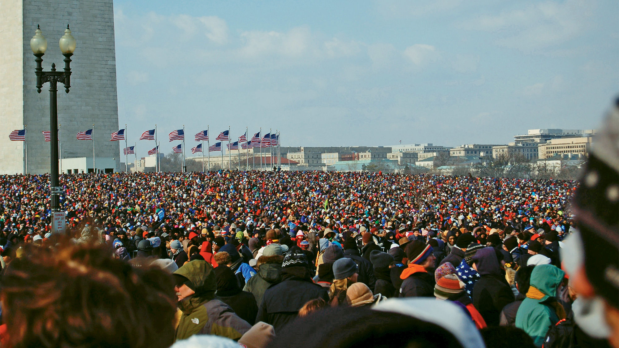 A record crowd on the National Mall for the inauguration of President Obama in 2009. During that January, the average Washington hotel room rate was $302 a night, up from $144 the year before.