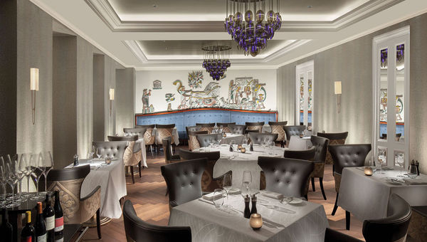 The hotel’s Brasserie du Royal. The hotel’s Brasserie du Royal.