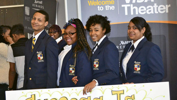 Academy of Hospitality and Tourism students from Washington at the launch of NAF’s Success for Youth program. Academy of Hospitality and Tourism students from Washington at the launch of NAF’s Success for Youth program.