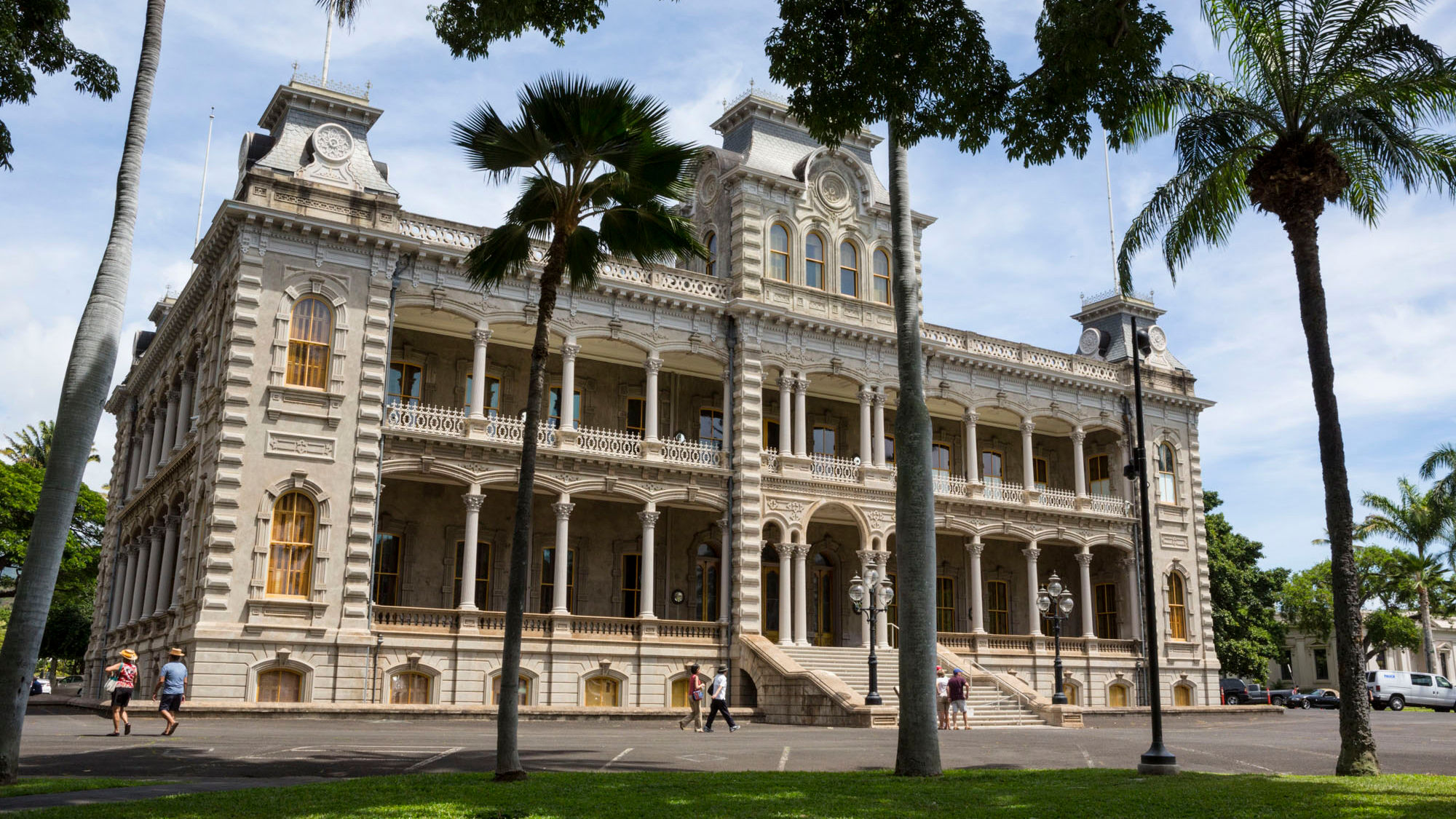 Iolani Palace was the last seat of the Hawaiian royal family and also served as the center for state government for many years.