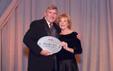 Bob Sullivan of Travel Weekly and Patricia Cunningham of United Airlines.