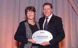 Alison Metcalfe of Tourism Ireland and Travel Weekly's Arnie Weissmann.