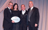 Travel Weekly's Bruce Shulman with Eva Jenner, Doug Seagle and Charles Dunwoody of Seabourn.