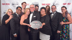 Karisma Hotels & Resorts employees with top-producing agents: Mary Jo Nelson of Travel Partners, Thomas Varghese of Travel Tom, Pamela Walker of I Do Weddings Away, Tina Hearn of Paradise Weddings and Travel, Mandy Chomat of Karisma, Sarah Bonsall of Sunset Travel, Vanessa Martinez of Centre Holidays, Shelli Nornes of Romance Travel Group, Daniel Scheiman of Karisma and Emily Bertsch of VIP Vacations.