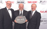 Charles Mest and Scott Wiseman of Travel Impressions and Peter Bowler of Apple Leisure Group.