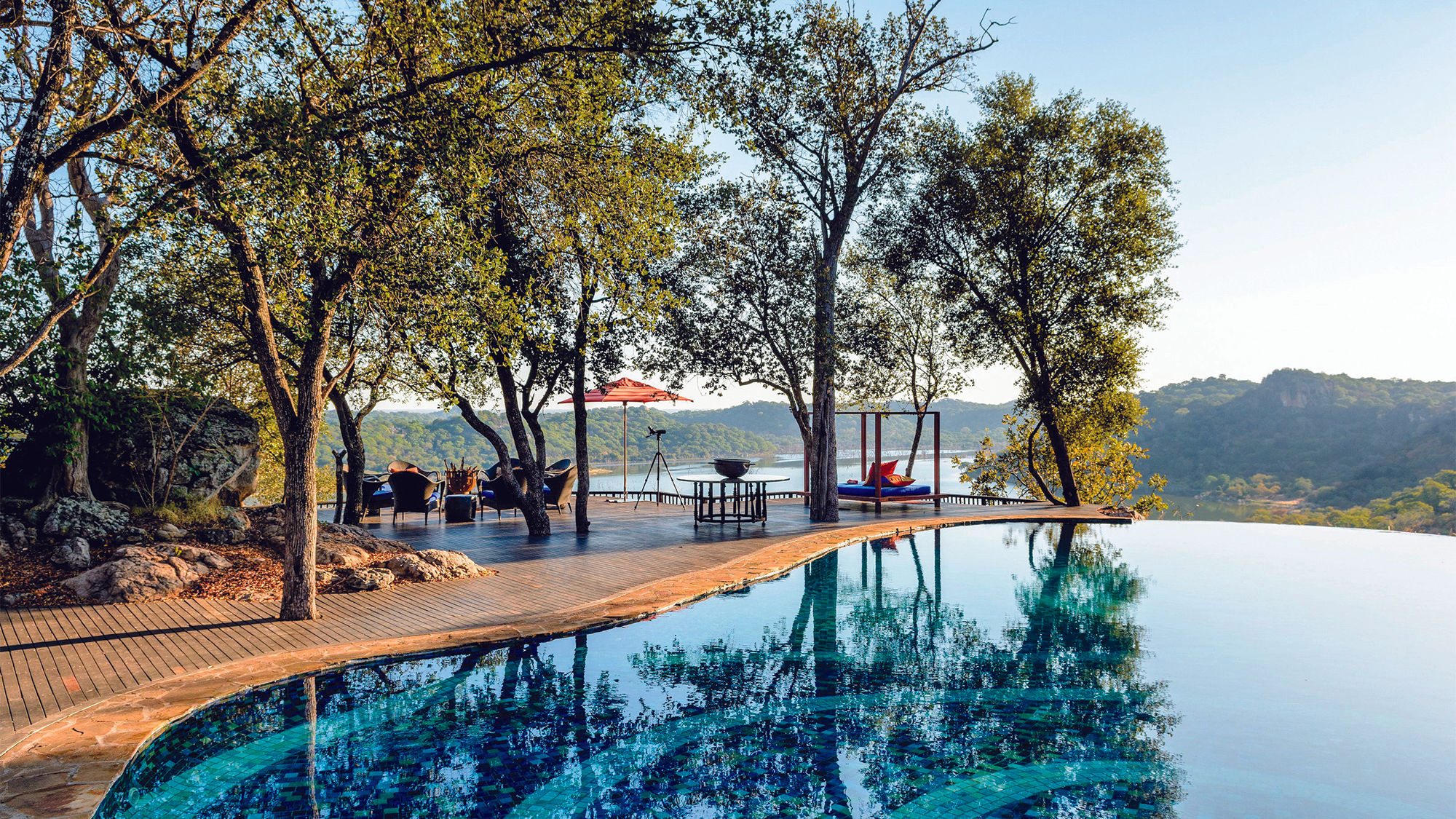 The pool at Pamushana Villa in Zimbabwe.