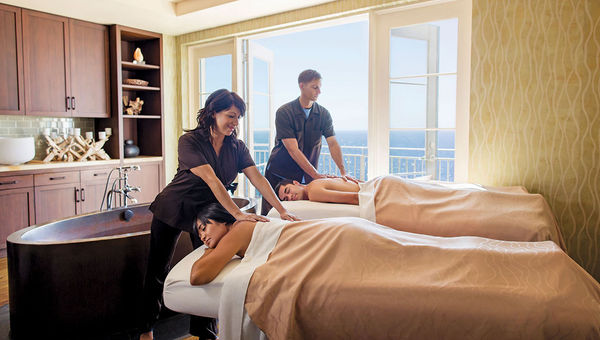 Terranea’s 50,000-square-foot spa has 25 luxury treatment rooms, all of which face the ocean. Terranea’s 50,000-square-foot spa has 25 luxury treatment rooms, all of which face the ocean.