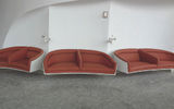 Custom-designed Charles Eames furniture in the former first-class lounge of the TWA Flight Center.