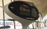 The Flight Center’s departures and arrivals information board.