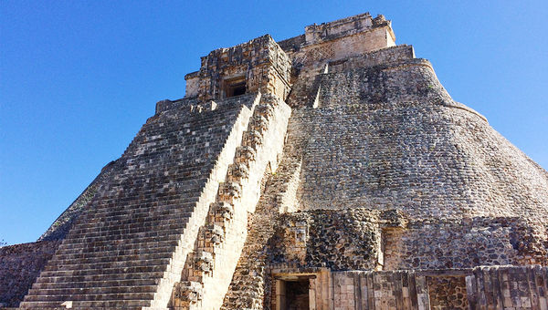 The Pyramid of the Magician at Uxmal. The Pyramid of the Magician at Uxmal.