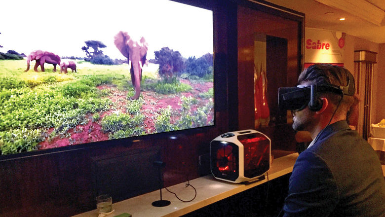 Virtuoso invited agents and employees to demonstrate travel videos on an Oculus Rift headset during Virtuoso Travel Week last August.