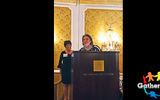 Lisa Benzakein, left, director for Protravel International's Syosset and Woodmere locations, and Gail Grimmett, president of Protravel, address attendees at the company's Autumn Escape III at the Garden City Hotel’s Grand Ballroom on New York's Long Island Nov. 15. The agency invited 400 clients from the area, who learned about the latest innovations and promotions in luxury travel over food and cocktails.