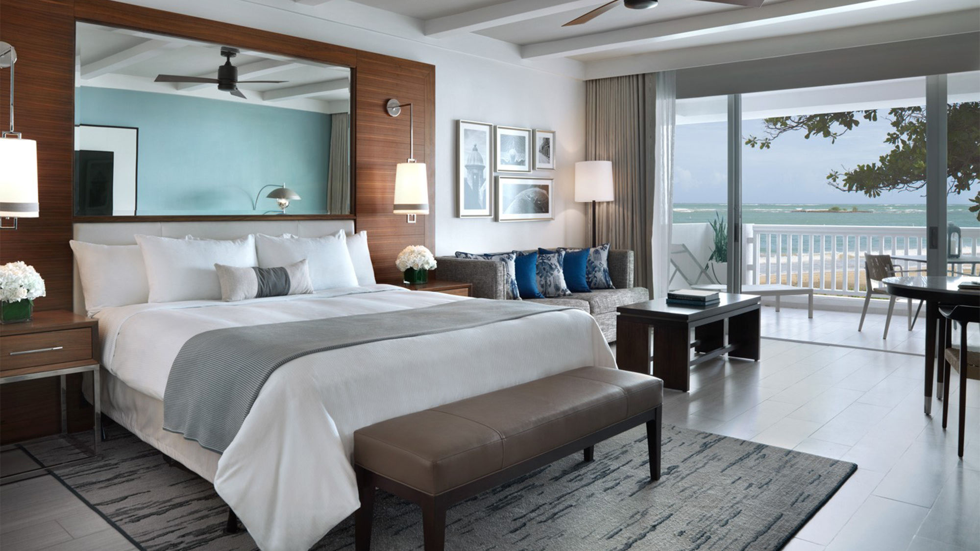 A guest room at the El San Juan hotel, which reopened Feb. 5 after a six-month closure for renovations and upgrades.