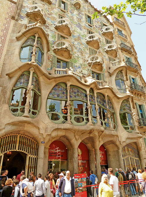 La Casa Batllo, a top tourist attraction in Barcelona.