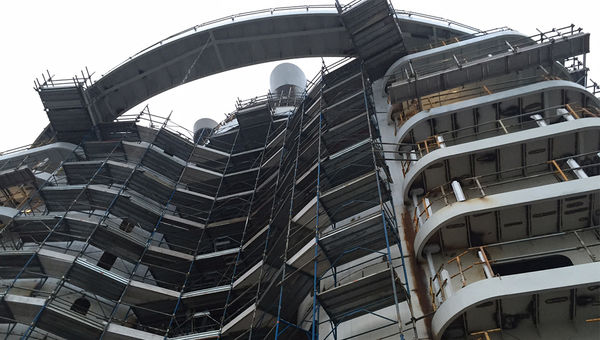 The MSC Seaside's aft "condo" area. The MSC Seaside's aft "condo" area.