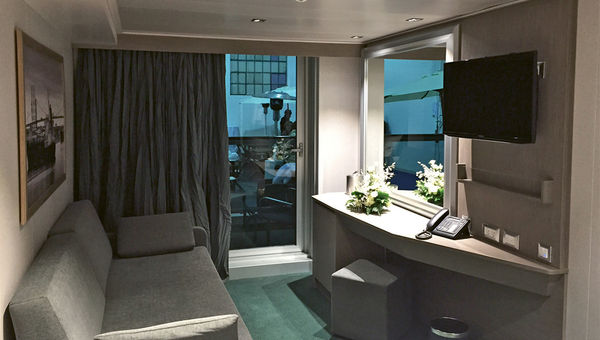 Cabin mock-up for the MSC Seaside.