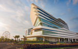 The Conrad overlooks Manila Bay and is in the SM Mall of Asia complex.