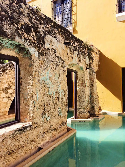 The pool at Hacienda Puerta Campeche. The pool at Hacienda Puerta Campeche.