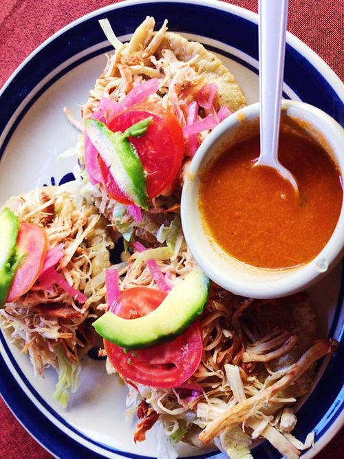 Panuchos de pavo at La Parroquia. Panuchos de pavo at La Parroquia.