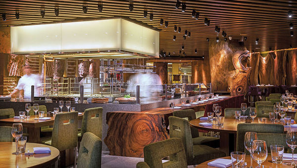 The robata grill at Zuma. The robata grill at Zuma.