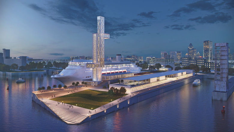 A rendering of the rebuilt cruise terminal at the Port of Montreal.
