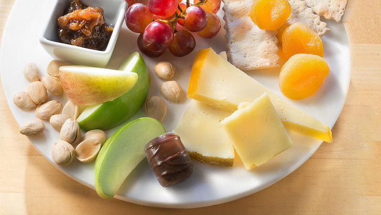A fruit and cheese plate will be on offer throughout the day.