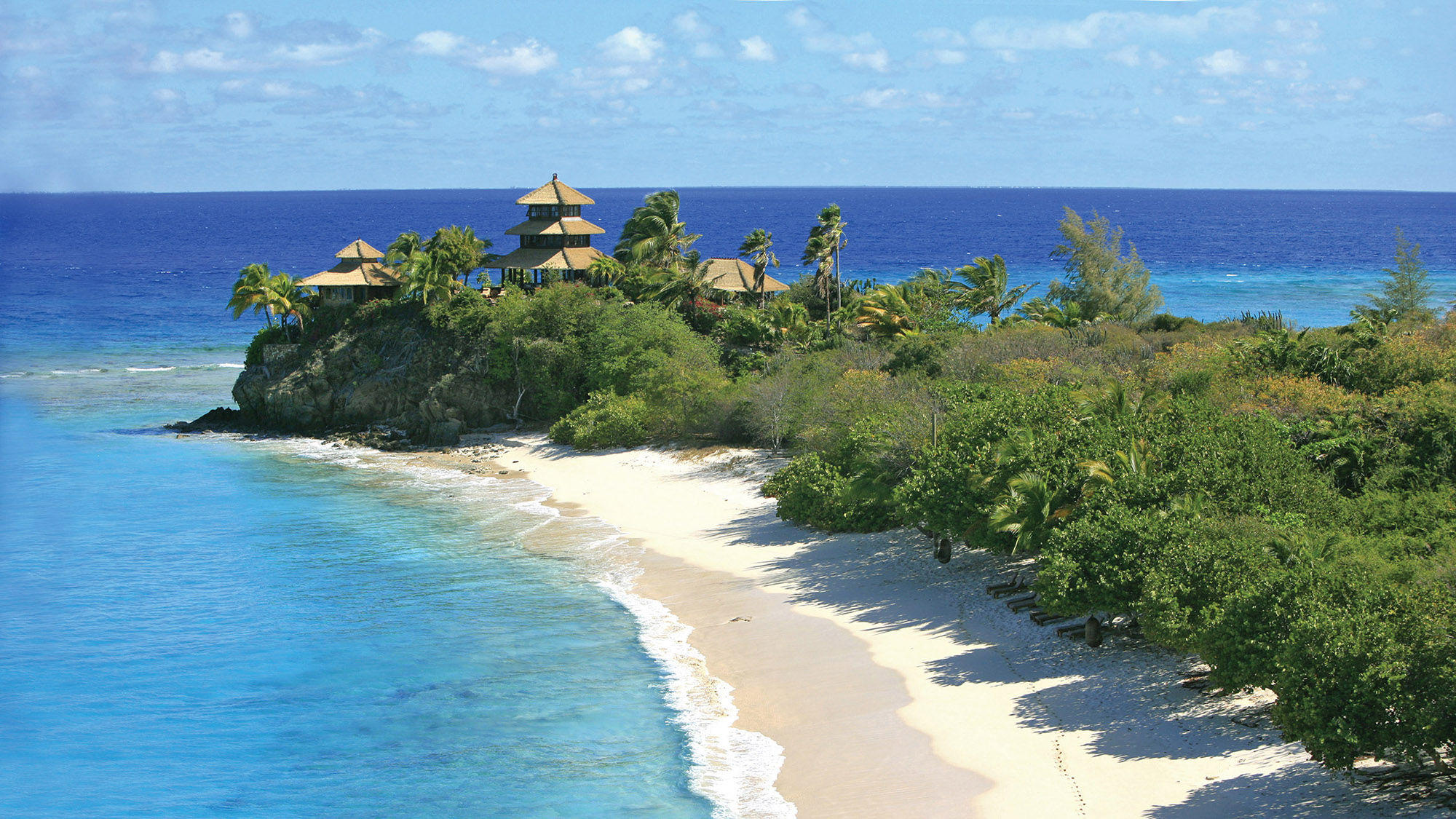 Bali Hi house at Necker Island on Virgin Gorda, British Virgin Islands.
