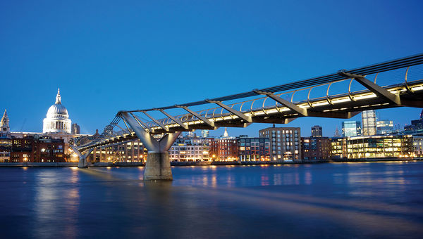 The Millennium Bridge is recognizable to kids from its destruction in “Harry Potter and the Half-Blood Prince.”