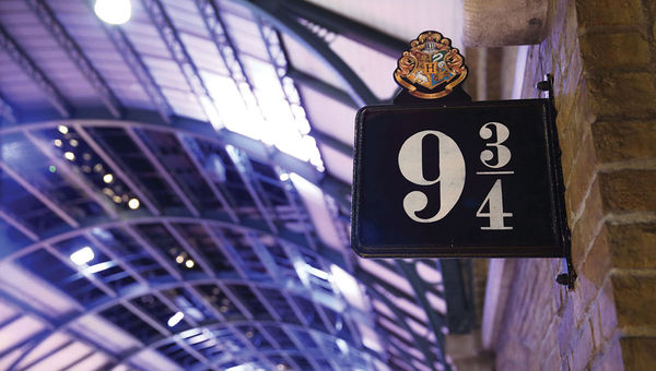 A re-creation of Platform 9 3/4 at the Warner Bros. Studio Tour in Leavesden. A re-creation of Platform 9 3/4 at the Warner Bros. Studio Tour in Leavesden.