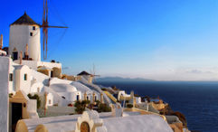 Santorini is best known for its scenic hillsides filled with whitewashed houses.