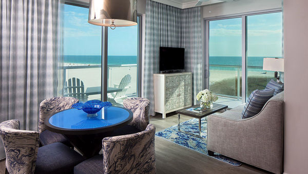 A corner suite at Treasure Island Beach Resort. A corner suite at Treasure Island Beach Resort.