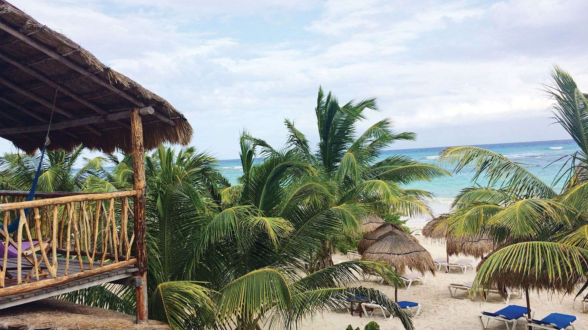 The Almaplena Eco Resort & Beach Club sits on Mahahual Beach on Mexico’s Yucatan Peninsula.