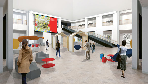 A rendering of the Anchorage Museum atrium extension, part of a $24 million expansion scheduled to open in September.