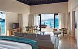 The one- and two-bedroom lagoon villas are smaller but can connect to create a three-bedroom …