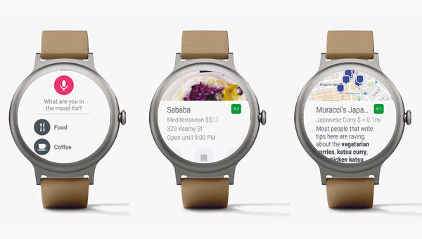 A screenshot for Foursquare’s app for Android Wear that provides users with travel guides.