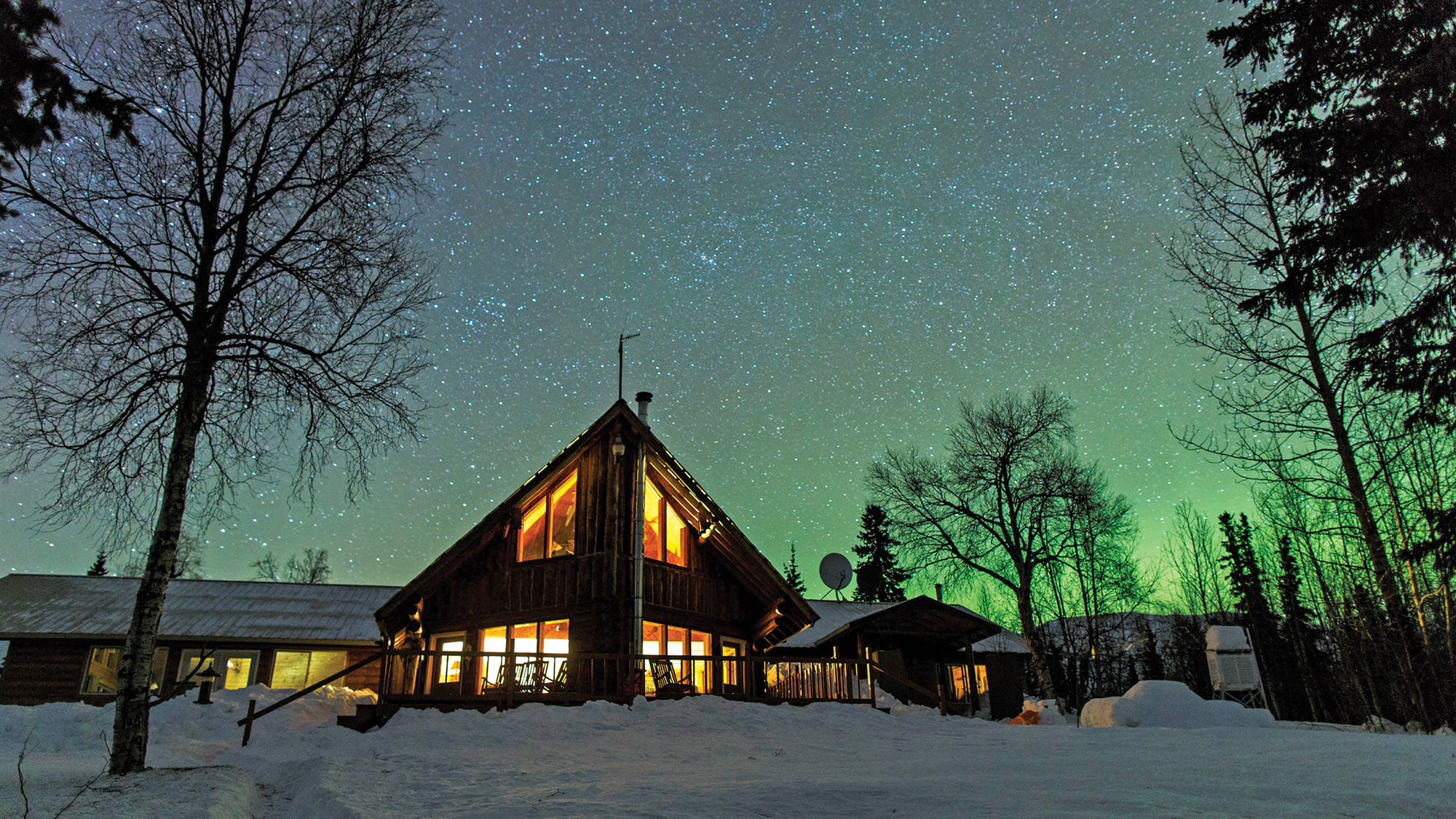 Winterlake Lodge is 198 miles northwest of Anchorage on the western edge of the Alaska Range.