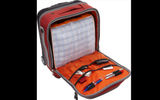 The TLS Vertical Mobile Office from eBags features a padded laptop sleeve with removable inch-thick cushions that can accommodate devices up to 16 inches in size. The sleeve, incidentally, can be stored in the bag's main or rear compartment. Moreover, a three-compartment file folder wide enough for legal documents and tall enough to protect most three-tab folders should please business travelers. Other attributes include an organizer, a large main compartment, a vertically zippered passport pocket and removable shoulder strap.
