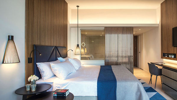 A guestroom in the Dan Accadia hotel. It is renovating 140 of its 208 rooms, a project scheduled to be completed before Passover in April. A guestroom in the Dan Accadia hotel. It is renovating 140 of its 208 rooms, a project scheduled to be completed before Passover in April.