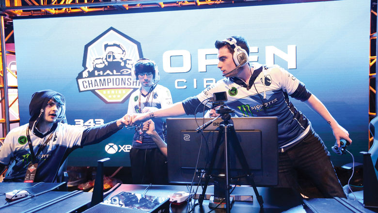 Second-place finisher Team Liquid at the finals of the Halo Championship Series in November 2016 at the Millennial Esports Arena.