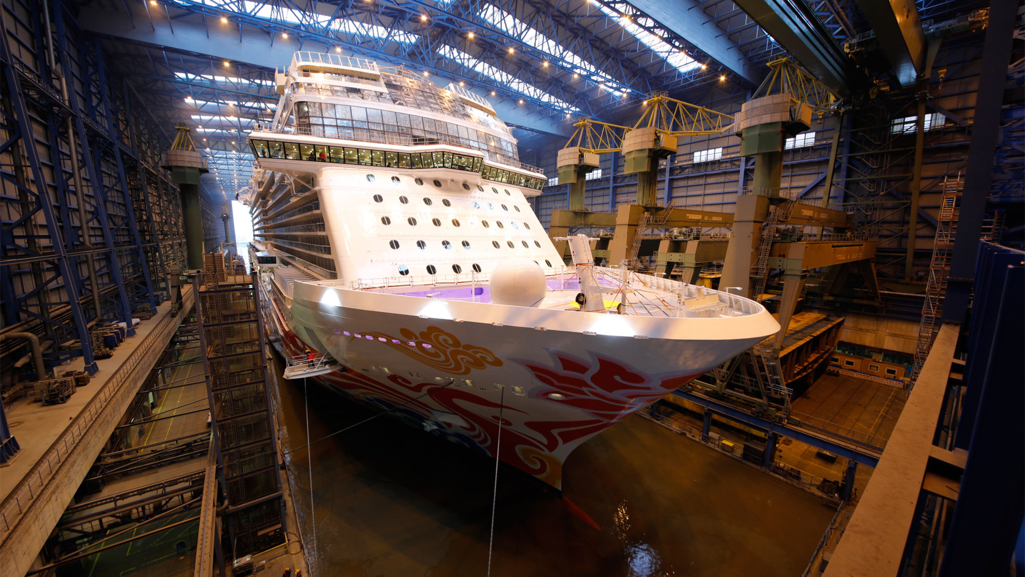 Norwegian Joy floated out