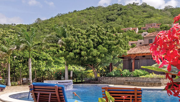 The pool area at the Villas de Palermo Hotel and Resort. The resort has 50 villas overlooking the Pacific Ocean and is close to the San Juan del Sur beaches. The pool area at the Villas de Palermo Hotel and Resort. The resort has 50 villas overlooking the Pacific Ocean and is close to the San Juan del Sur beaches.