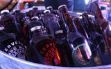 At the Mundo Maya brewery booth during the gourmet taco competition of the Cancun-Riviera Maya Wine and Food Festival.