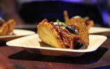 A dessert taco with chocolate-coated interior from the competition, one of 30 entries.