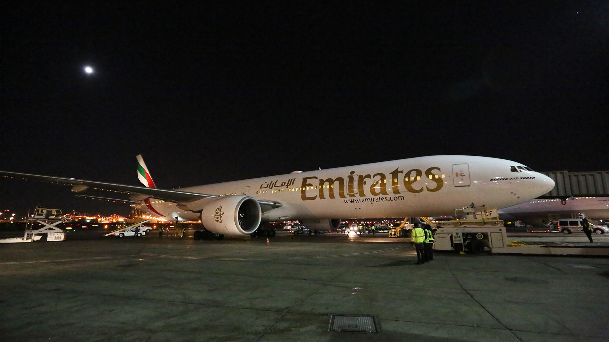 Emirates' first flight from Athens to Newark arrived on March 12.