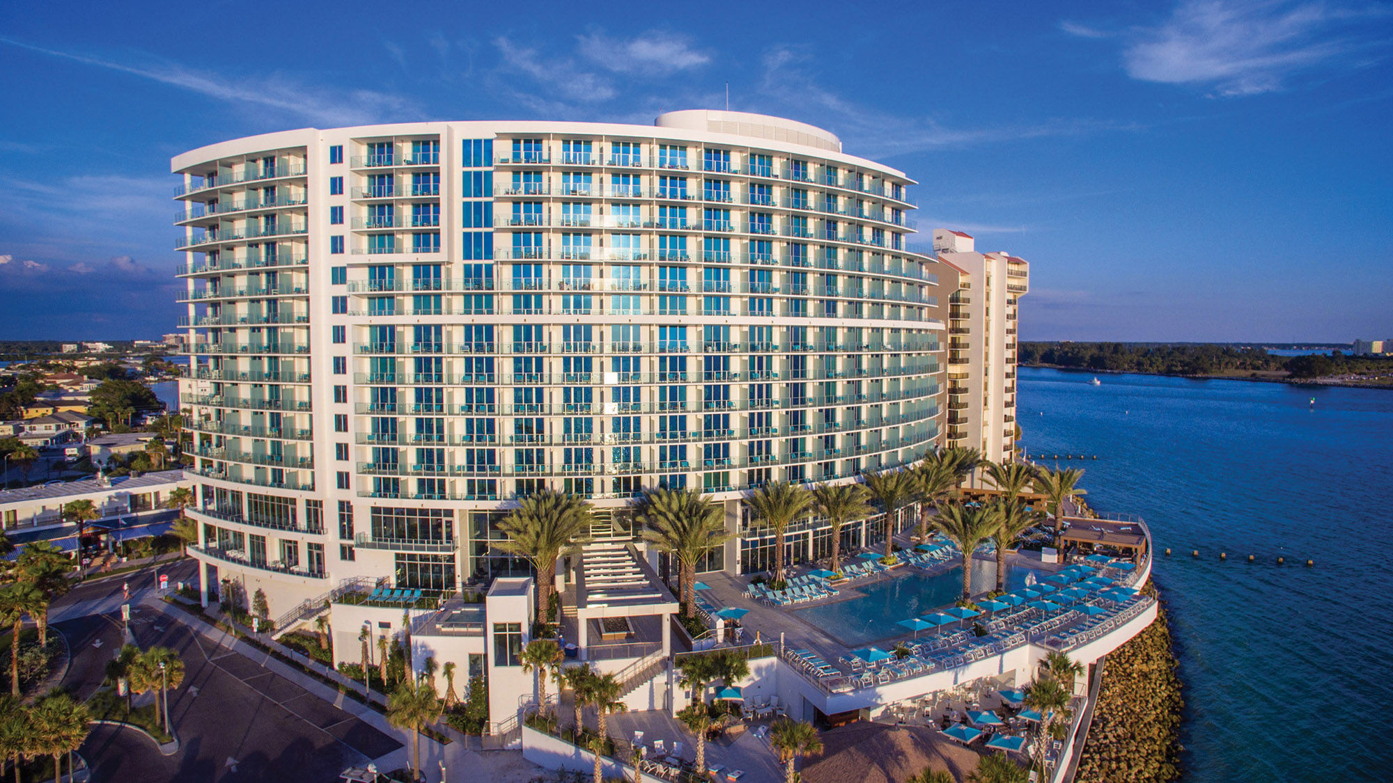 Every guest at the 230-room Opal Sands is ensured a panoramic view of the Gulf of Mexico.