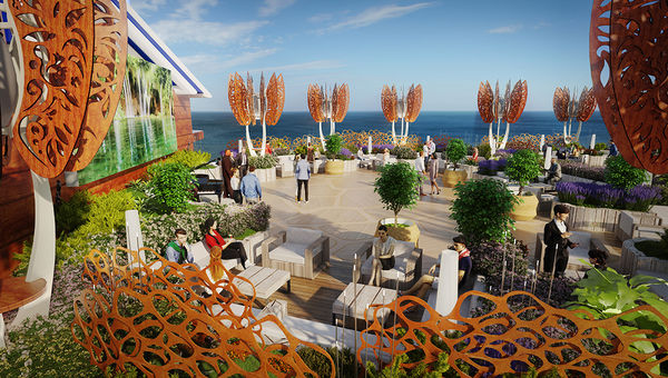 Celebrity described the Rooftop Garden as a "one-of-a-kind space, like a hidden park in a bustling resort." Celebrity described the Rooftop Garden as a "one-of-a-kind space, like a hidden park in a bustling resort."