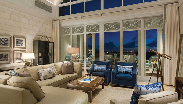 A living room in one of the Shore Club’s penthouse suites. A living room in one of the Shore Club’s penthouse suites.