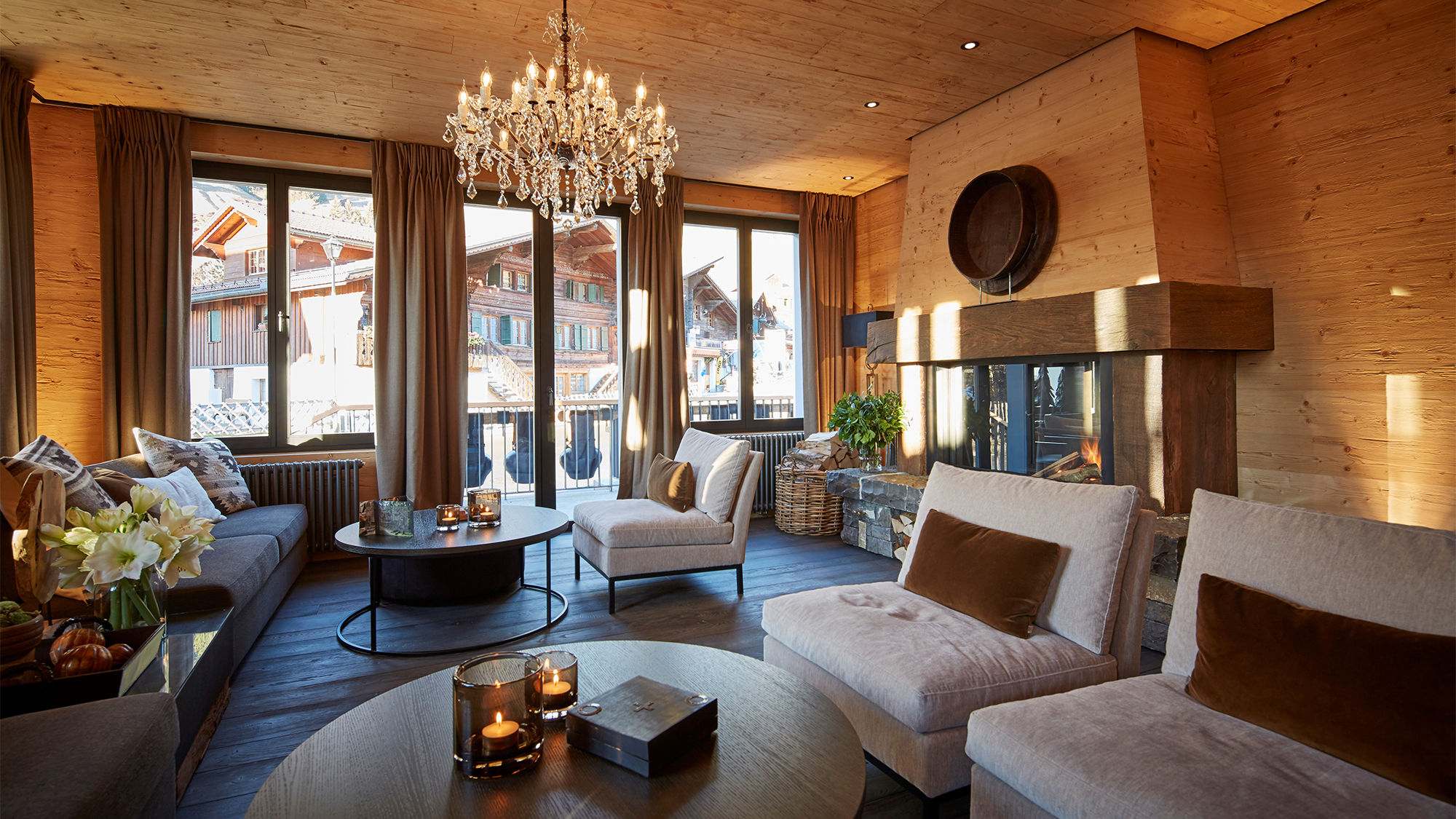 The lobby at Switzerland's Hotel Valrose.